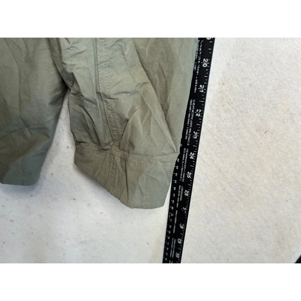 Eddie Bauer Mens Field Jacket Olive Green Utility Full Zip Mesh Lined Large
